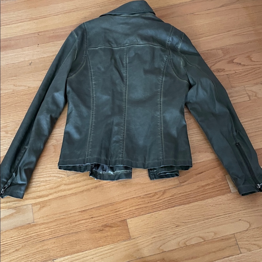 Studio Olive Leather Jacket - Picture 4 of 4